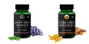Grape-seed-extract-60-vegetarian-capsules, Curcumin-c3-piperine-vegetarian-capsules Combo | Convenient Nutrition & Wellness Routine | Multi-Product Pack