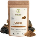 Rooted Actives Siberian Chaga Mushroom Capsules (45 Gm) | Blood Sugar, Heart & Immunity | 35% Beta Glucans | Certified Organic Siberian