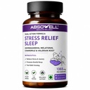 Stress & Sleep Relief | 60 Veg Capsules | Ashwagandha 300mg, L-Theanine 200mg, Valerian, Chamomile & Melatonin 3mg | Natural Non-Habit Forming Sleep Aid & Stress Relief Supplement