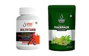 Herbal Supplements Organic Herbal Formula - Multivitamin For Men Women By Spiru Swastha 60 Capsules Spirulina Face Pack Powder 50Gm for Immunity, Vitality & Overall Wellness Support