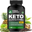 Keto Burner 10X | Garcinia Cambogia, Green Coffee, Green Tea, CLA, Bromelain | 60 Veg Capsules | WHO-GMP, ISO & HACCP Certified