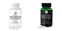 Magnesium-glycinate-forte-tablets, Digestive-enzymes-60-vegetarian-capsules Combo | Convenient Nutrition & Wellness Routine | Multi-Product Pack