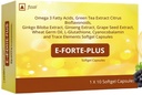 E-Forte-Plus Capsules with Omega 3, Green Tea Extract Citrus Bioflavonoids, Ginkgo Biloba Extract, Ginseng Extract, Grape Seed Extract, Wheat Germ oil, L-Glutathione, Cyanocobalamin and Trace Elements | 10 Softgels for Men & Women