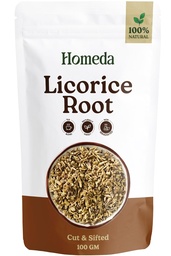 Homeda Mulethi Stick Cut Organic | Licorice Root Tea | Yashtimadhu Sticks Whole for Face Pigmentation | Athimathuram Powder, Jestamadhu - For Cough, Chewing, Eating & Drinking (Tea Cut)