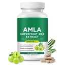Amla Capsules 1000mg 20X Concentrated Amla Superfruit Capsules for Digestive Support, Skin & Hair 120 PCS