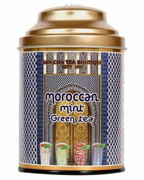 Sancha Tea Boutique, Moroccan Mint Green Tea, 100g Loose Leaves | Rainforest Alliance Certified | Refreshing & Rejuvenating Herbal Blend | Double Lid Tin Caddy
