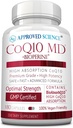 Science® CoQ10 MD - Extra Strength 300mg Pure CoQ10 avec Bioperine® pour une absorption plus rapide - Support optimal - Approvisionnement de 3 mois