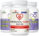 CoQ10 600mg Ensemble 1PCS avec 800mg CoQ10 Liposomale Supplément Ubiquinol 2PCS
