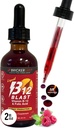 Bricker Labs B-12 Blast Vitamine liquide B12 et supplément à l'acide folique, production d'énergie de soutien, grande dégustation de vitamine liquide B12 supplément alimentaire dans l'arôme naturel de framboise, bouteille de 2 fl oz