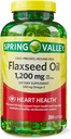 LLK Flaxseed Oil Softgels Dietary Supplement, 1,200 mg, 200 Count