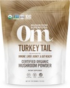 Om Mushroom Superfood Turkey Tail Bio Mushroom Powder Pouch, 7.05 Ounce, 100 portions, Immune Support, Polysacchrides, Beta-Glucans, Gut Health & Holistic Defense Supplément Mushroom