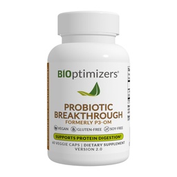 BiOptimizers Probiotique Breakthrough – Lactobacillus Plantarum OM Probiotiques et prébiotiques Supplément de santé pour les probiotiques gustatifs, digestifs et immunitaires de soutien pour les femmes Hommes âgés – 60 Capsules Vegan
