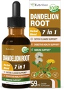 Dandelion Root Extract Drops, Diente de Leon Organico Hierba, Dandelion Supplement Formula w/Milk Thistle Turmeric for Detox Cleanse, Digestion & Immune Support, Teinture sans alcool. 2 oz