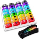 Monthly Pill Organizer 1-Time a-Day: 30 Day Pill Organizer with Labels, Portable Monthly Pill Box, Month Pill Holder ith Portable Zipper Bag for Vitamin, Medicine, Fish Oil, Supplements