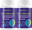 300 milliards d'AFU Akkermansia Probiotique pour les femmes et les hommes, Akkermansia Muciniphila pour plus de production GLP-1, Digestive, Gut & Immune, Gut Digestive Lining Function, 120 comte