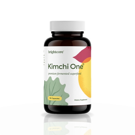 Brightcore Nutrition - Kimchi One, Kimchi Powder Capsules, Probiotics, Enzymes, & Antioxidant Supplement, Premium Gut Health Superfood for Overall Well Being, Gluten-Free, 90 Vegan Capsules