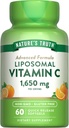 Nature's Truth Liposomal Vitamin C | 1650mg | 60 Softgels | Non-GMO & Gluten Free Supplement