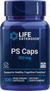 Life Extension PS Caps, phosphatidylserine, for Cognitive Performance, Gluten-Free, Non-GMO, Vegetarian, 100 Capsules