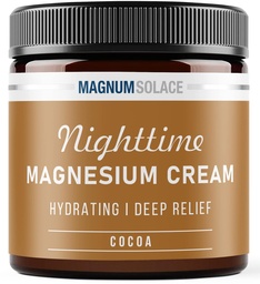 Crème de magnésium – Lotion de magnésium nocturne – Appliquer sur les jambes, les fesses, les bras ou la poitrine – Chlorure de magnésium topique – États-Unis Made and Safe for Kids (Cocoa)