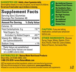 Nature Fabriqué B12 Gommies d'énergie 80 Compte, (paquet de 2), saveur peut varier.