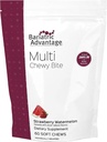 Avantage bariatrique Multivitamines - Multivitamines douces pour les patients de chirurgie bariatrique - Multivitamines à mâcher avec acide folique, vitamine D3 et plus - Flaveur de pastèque fraise - 60 Compte