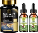 TMG (Trimethylglycine) Supplement Liquid Drops & Shilajit Capsules with Sea Moss