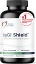 Designs for Health IgGI Shield - Gut Health & Immune Support Poudre avec ImmunoLin Immuno lobulin et NAG sans lait - Aide Bind & Enlever les toxines et Fortifier la barrière intestinale (120 capsules)