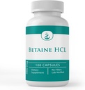 PURE ORIGINAL INGRÉDIENTS Betaine HCL, (100 Capsules) Toujours Pure, Pas d'additifs ou de remplissages, Lab Vérifié