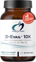 Conceptions pour la santé D-Evail 10K - 10 000 UI de supplément de vitamine D avec vitamine K (K1, K2 comme MK-4) + GG - os, cardiovasculaire + immunitaire - Biodisponibilité améliorée Vitamine D3 (60 softgels)
