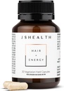 JSHealth Vitamins Hair and Energy Formula - Hair & Scalp Support Supplement with Iodine and Zinc - 30 Capsules