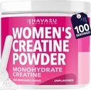 Créatine pour les femmes - Formulée pour les femmes - 3g Micronized Creatine Monohydrate par service pour soutenir l'énergie, la masse musculaire maigre et la clarté mentale - Non aromatisé, végétalien, non OGM, 100 services
