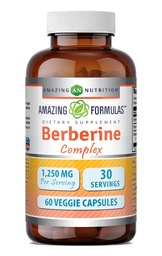 Amazing Formulas Berberine with Bitter Melon & Banaba Extract Complex | 1250 Mg Per Serving | Veggie Capsules | Non-GMO | Gluten-Free | Made in USA (60 Count | 1 Pack)