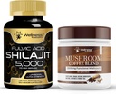WELLNESS LABSRX Shilajit Pure Himalayan Capsules 15,000mg - Mushroom Coffee Blend