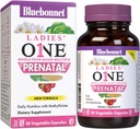 BlueBonnet Nutrition Ladies : une alimentation prénatale complète, plusieurs fois par jour, alimentation*, santé prénatale et postnatale*, non-OGM, casher, sans gluten, sans soja, 30 capsules végétales, 30 portions