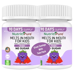 Supplément de fer à croquer pour enfants, Ferronyl® Carbonyl Fer 9 mg, vitamine C 30 mg, arômes de raisin, 90 comprimés (2 bouteilles)