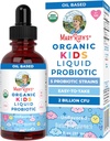 MaryRuth Organics Kids Probiotic Liquid Drops | USDA Organic Probiotics for Digestive Health | Ages 4+ Gut Health & Immune Support Supplement | Overall Health | Vegan | Non-GMO | 1 Fl Oz