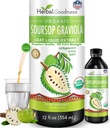 Herbal Goodness Soursop Graviola Liquid Drops 12 Fl Oz - 15X Strength Organic Guanábana Soursop Leaves Extract for Gut Health, Cell & Immune Support Serene Soursop Drops - Vegan, Non-GMO, Made in USA