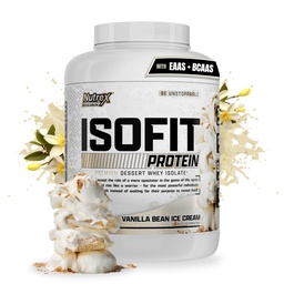 Nutrex Research IsoFit | Whey Protein Powder Instantized 100% Whey Protein Isolate | Muscle Recovery, Lactose-Free, Gluten-Free | Vanilla Bean Ice Cream 5lbs 70 Servings