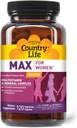 Country Life Max for Women - Multivitamin and Mineral Complex, Iron-free - 120 Vegan Capsules