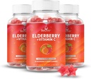 BeLive Elderberry Gummies with Zinc and Vitamin C - Immune Support Supplement with Vitamin D, A, E, B12 - Gummies for Healthy Bones & Teeth, Vegan, Keto & Non-GMO - Raspberry Flavor | 3-Pack