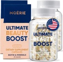 Moerie Hair Growth Supplement for Women & Men - Hair Skin and Nails Vitamins With Biotin, Q10 & Minerals - For Thicker, Fuller Hair & Hair Loss Treatment - Advanced Beadlet Delivery System - 120 Pills