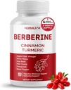 Supplément Berberine 14-en-1 avec Ceylan Cinnamon Cider Vinegar Turmeric Bitter Melon Saint Basilic Lait Thistle Fenugreek Gymnema Banaba - Fabriqué aux États-Unis