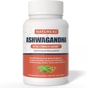 Ashwagandha 6000mg Maximum Strength, Optimized Absorption with Black Pepper and Ginger Root, Natural Adaptogen Mood & Stress Support, Sleep & Energy Support, 30 Vegan Capsules 1 Month