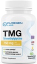 Puregen Labs TMG 750 mg – Trimethylglycine Supplement – Encourages Healthy Homocysteine Levels, Non-GMO, NO Gluten and Dairy | Made in USA - 60 Vegetarian Capsules