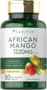 Supplément de mangue africaine Carlyle 1220mg , 80 Capsules , sans gluten