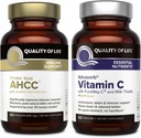 Quality of Life AHCC Kinoko Gold and Advasorb Vitamin C - Immune Support Bundle