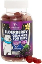 Kids Immune Support Elderberry Gummies - Daily Children's Vitamins C, Zinc & Kids Immunity Support Gummy - Nature's Sambucus Elderberry Supplement, Vegan, Gluten-Free, Tasty Berry Flavor - 120 Gummies