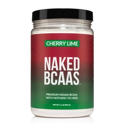 NAKED Cherry Lime BCAAs Amino Acides Poudre, 100% Pure 2:1:1 Formule, Vegan Branched Chaîne Acides Amino, Instantized All Natural BCAA Poudre Supplément - 501 Grams, 34 portions