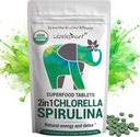 Organic Spirulina Chlorella Tablets - 50 Servings - 2-in-1 Superfood Algae Supplement for Natural Immune Support, Detox and Energy Boost. Broken Cell Wall. Organic Chlorophyll. Espirulina