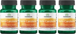 Swanson Beta-Carotene (Vitamin A) 25000 Iu (7500 mcg) 100 Sgels (4 Pack)